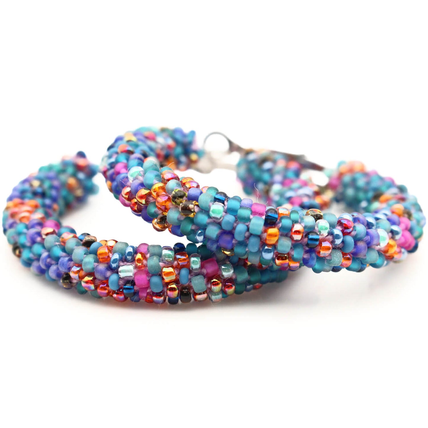 Retro Confetti Hoop Earrings