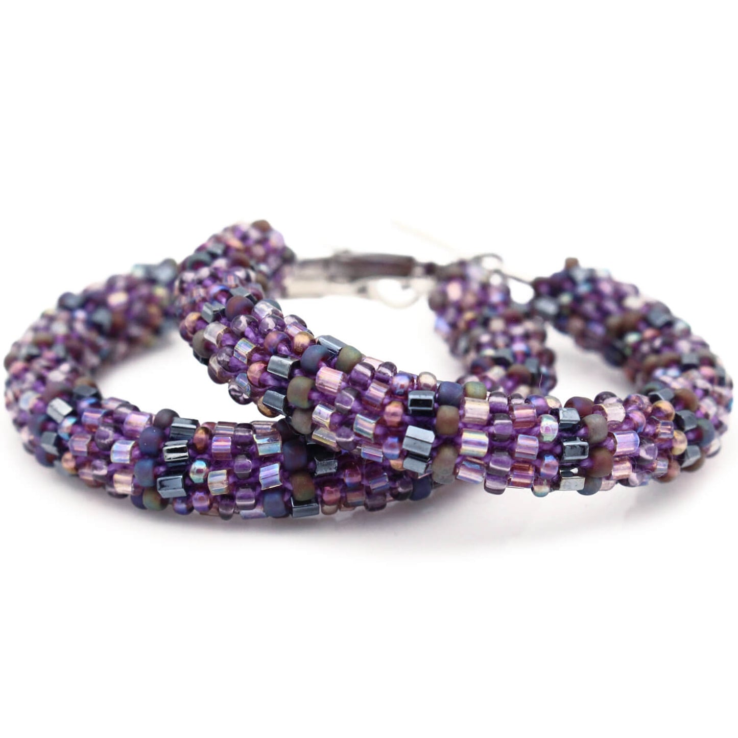 Cosmic Forces Holographic Semisolid Hoop Earrings
