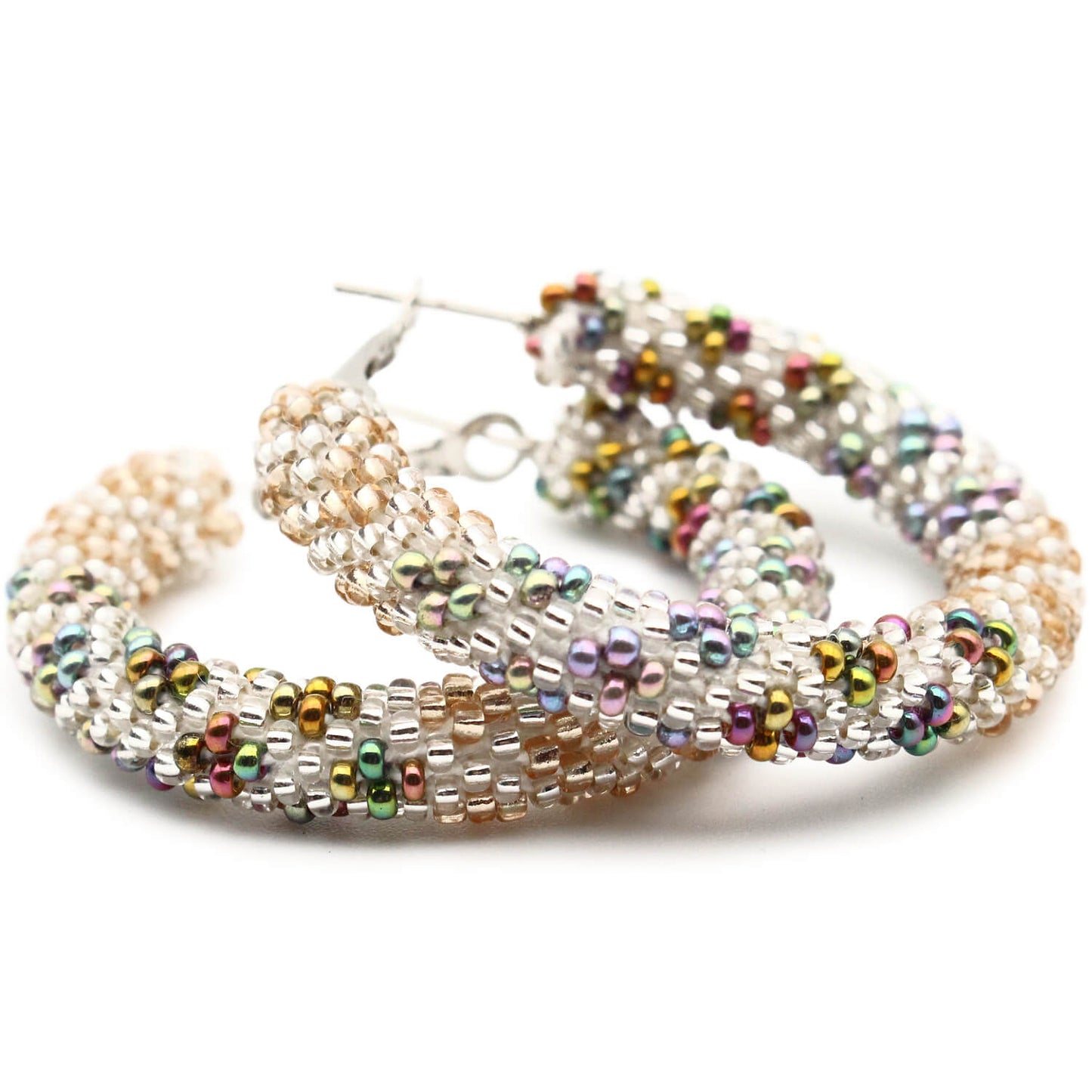 Winter Moon Hoop Earrings