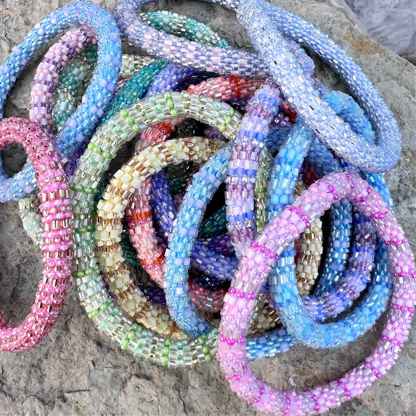 Colorful Candy Cloud Pastel Semisolids - 6 bracelet sets!