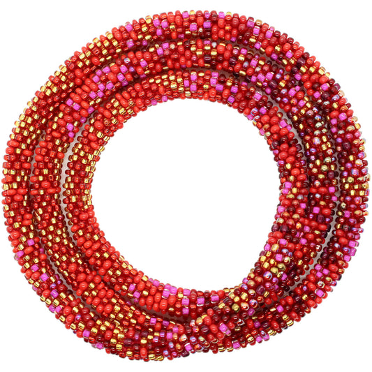 Mermaid Scales Red 24" Single-Layer Necklace