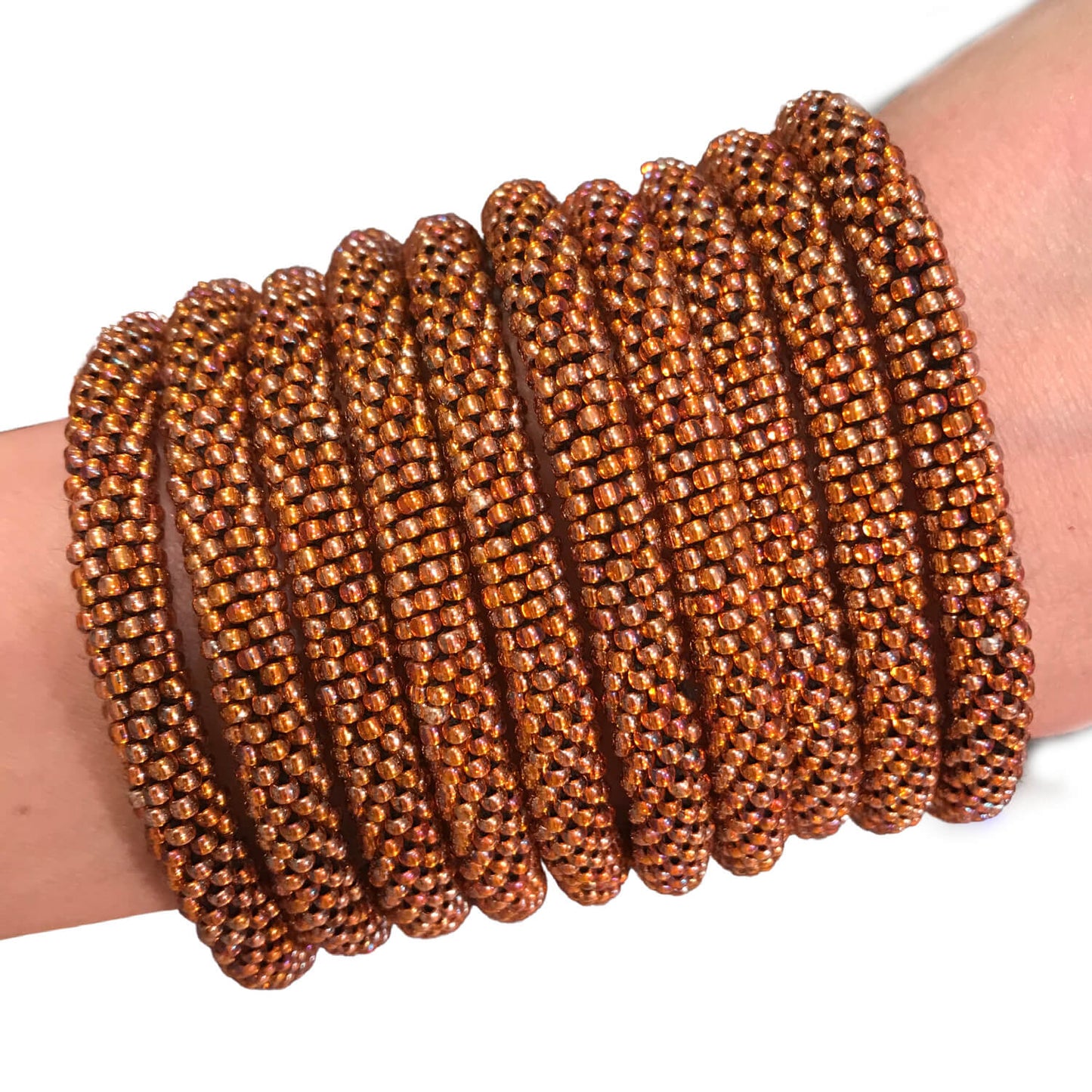 Gleaming Ochre Solid - LOTUS SKY Nepal Bracelets