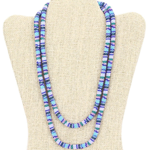 Mystic Petal Textile 24" Single-Layer Necklace