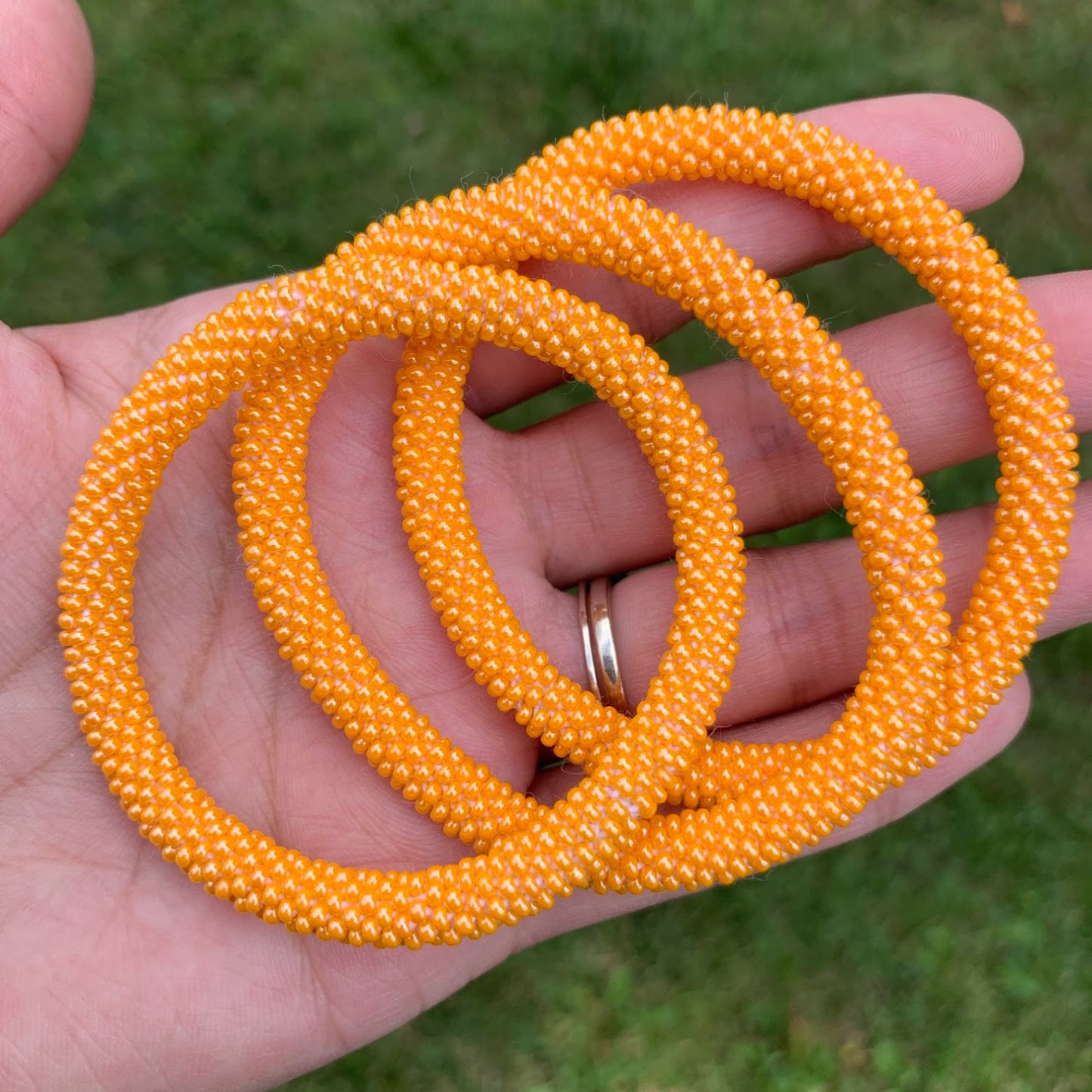 Florida Orange Solid - LOTUS SKY Nepal Bracelets