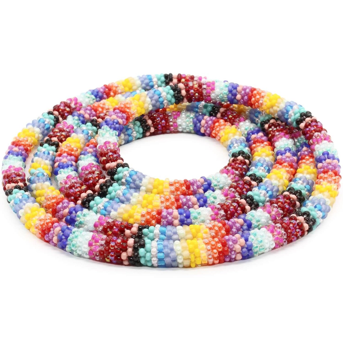 Mexican Textiles 42" Double Wrapper Necklace - LOTUS SKY Nepal Bracelets