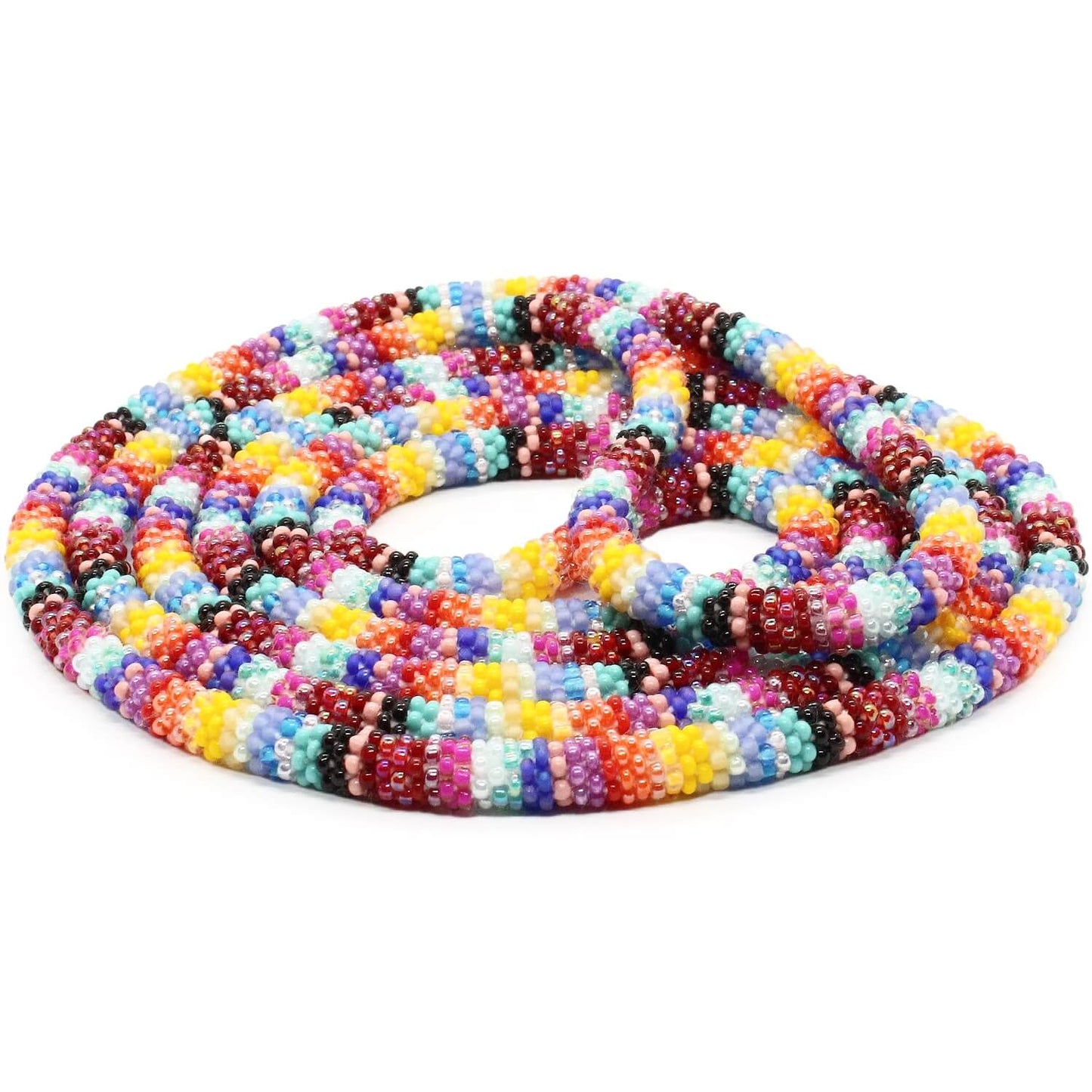 Mexican Textiles 63" Triple-Wrapper Necklace - LOTUS SKY Nepal Bracelets