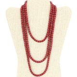 Garnets & Rubies Semisolid 63" Triple-Wrapper Necklace - LOTUS SKY Nepal Bracelets