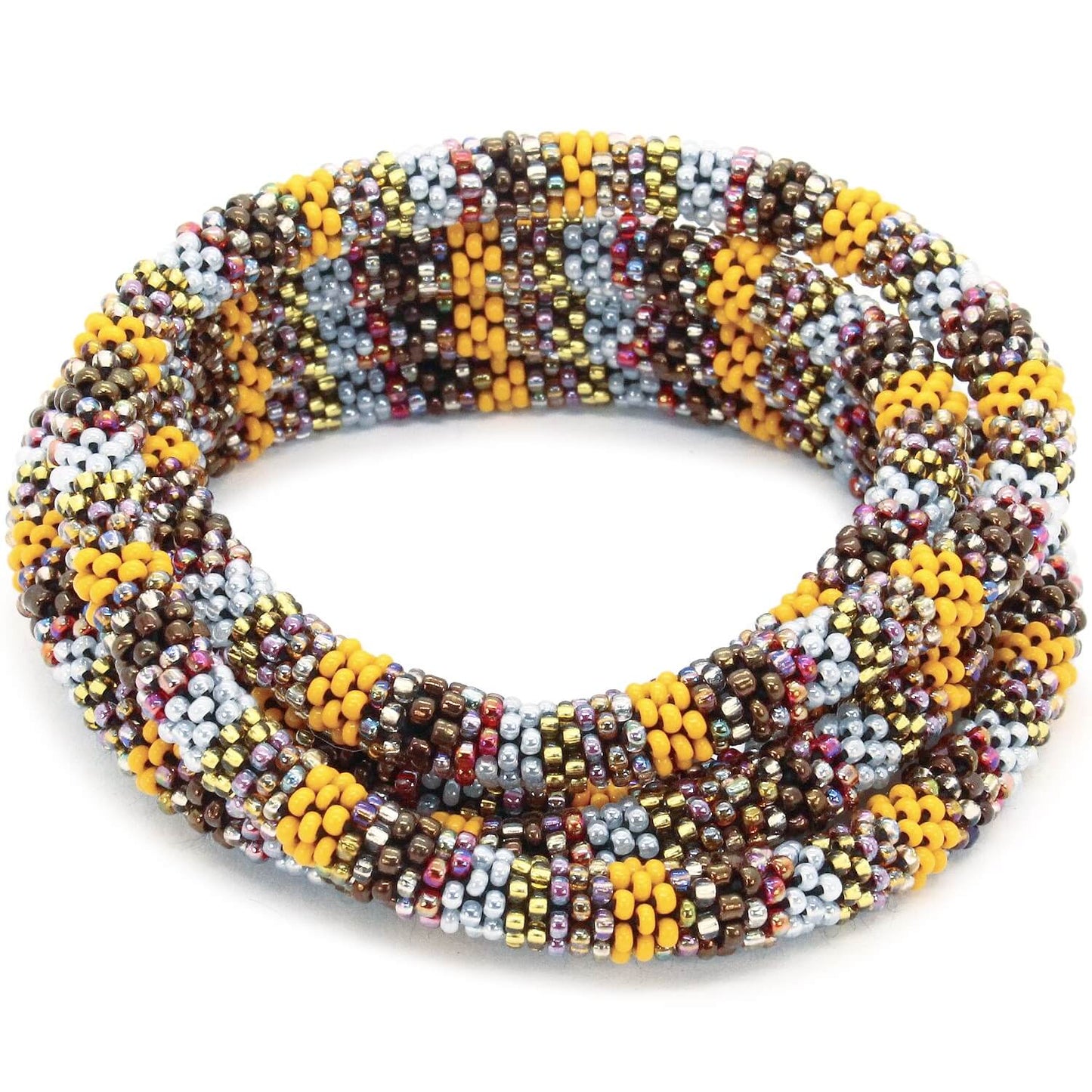 Metallic Saffron 44" "Bolo Tie" Necklace