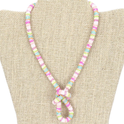 Summer Sari Textile 24" Single-Layer Necklace