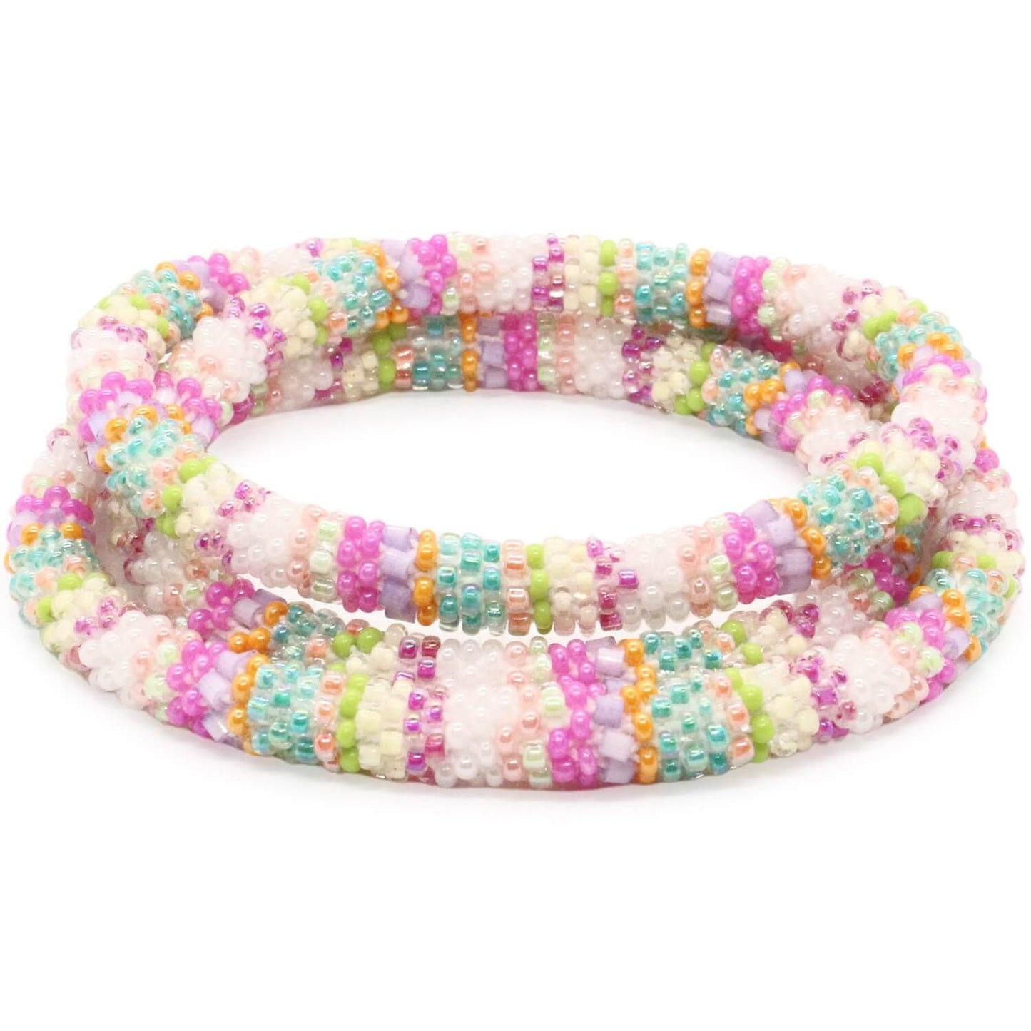 Summer Sari Textile 24" Single-Layer Necklace - LOTUS SKY Nepal Bracelets