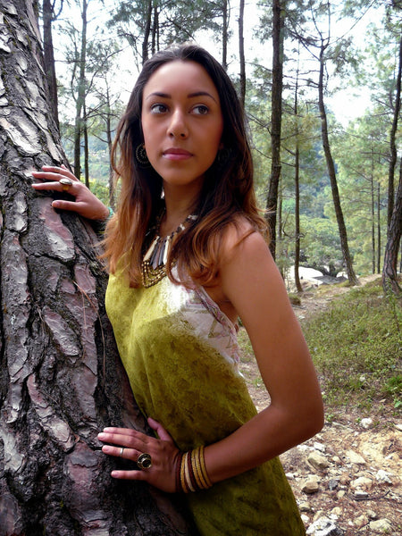 Lotus Sky's Winter Jewelry Collection in a Forest by Kathmandu