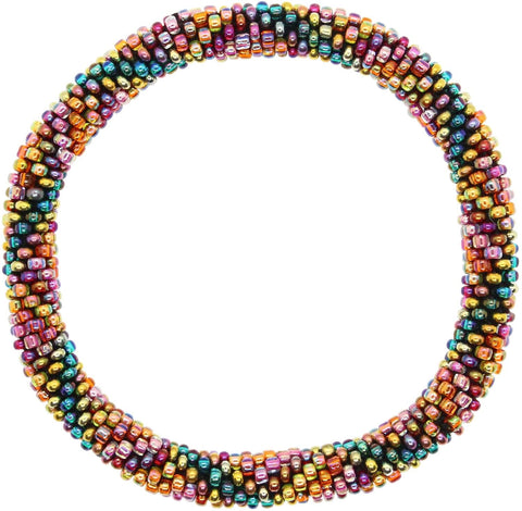 Bejeweled Ombré (5 Pack) - Nepal Glass Bead Bracelets Handmade