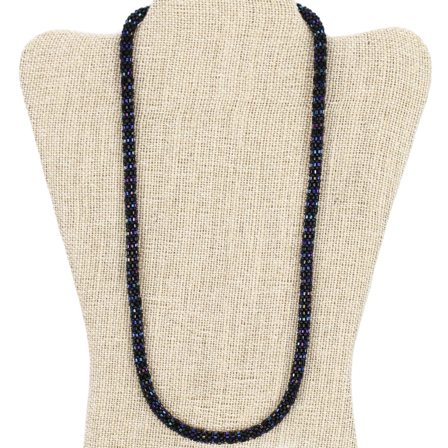 Black on Black Semisolid 24" Single-Layer Necklace