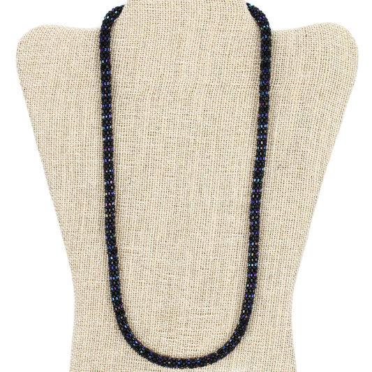 Black on Black Semisolid 24" Single-Layer Necklace
