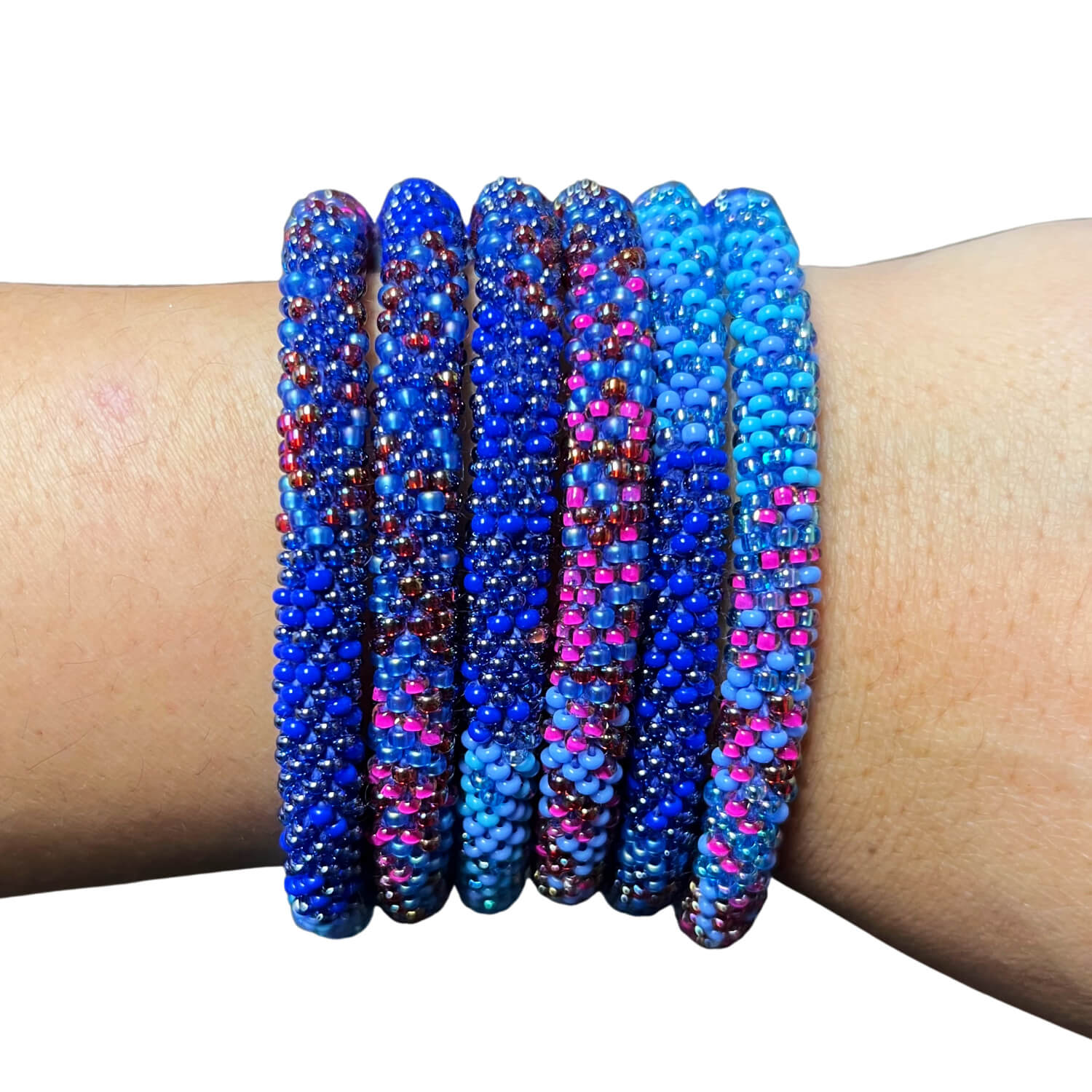 Blue Hues Ombré - LOTUS SKY Nepal Bracelets