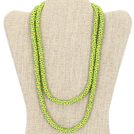 Classic Sunflowers 42" Double Wrapper Necklace