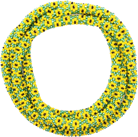 Classic Sunflowers 42" Double Wrapper Necklace
