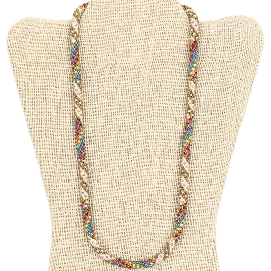 Coppered Rainbow 24" Single-Layer Necklace