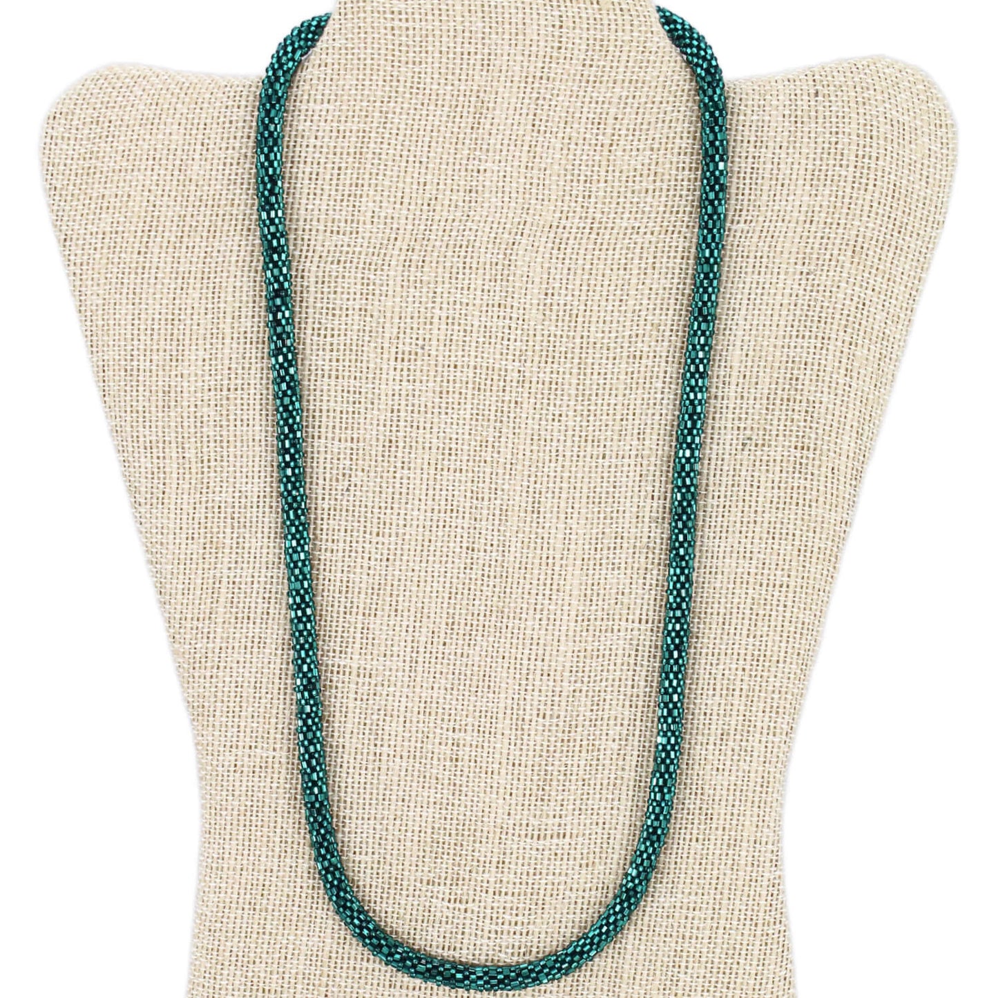 Emerald Semisolid 24" Single-Layer Necklace