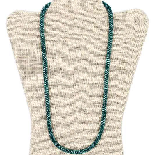 Emerald Semisolid 24" Single-Layer Necklace