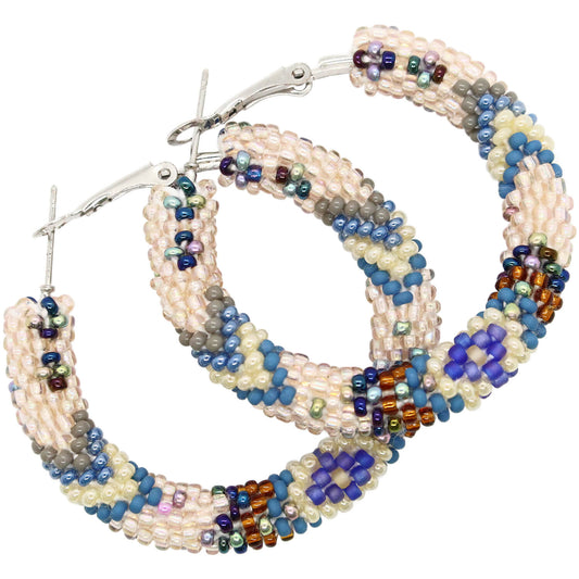 Threaded Compass Hoop Earrings