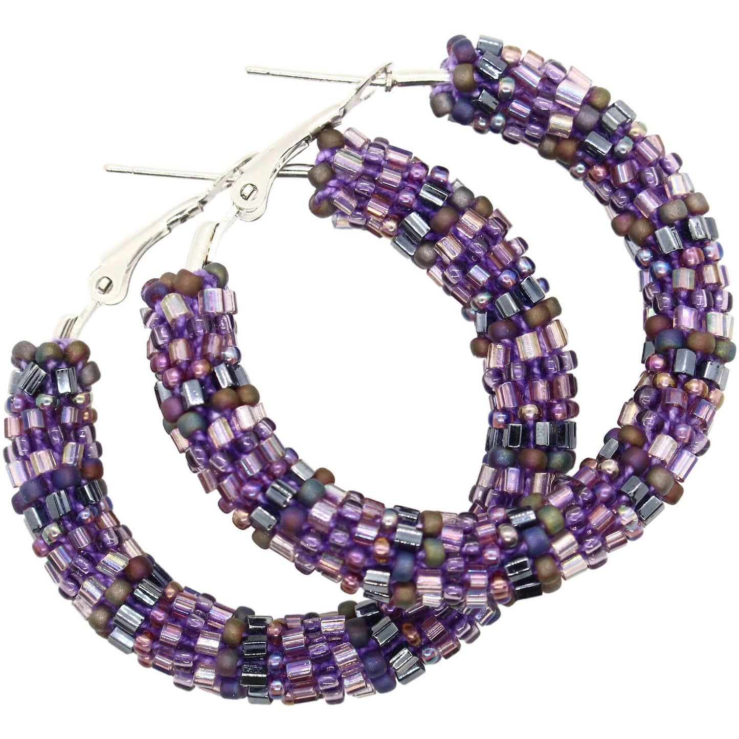 Cosmic Forces Holographic Semisolid Hoop Earrings