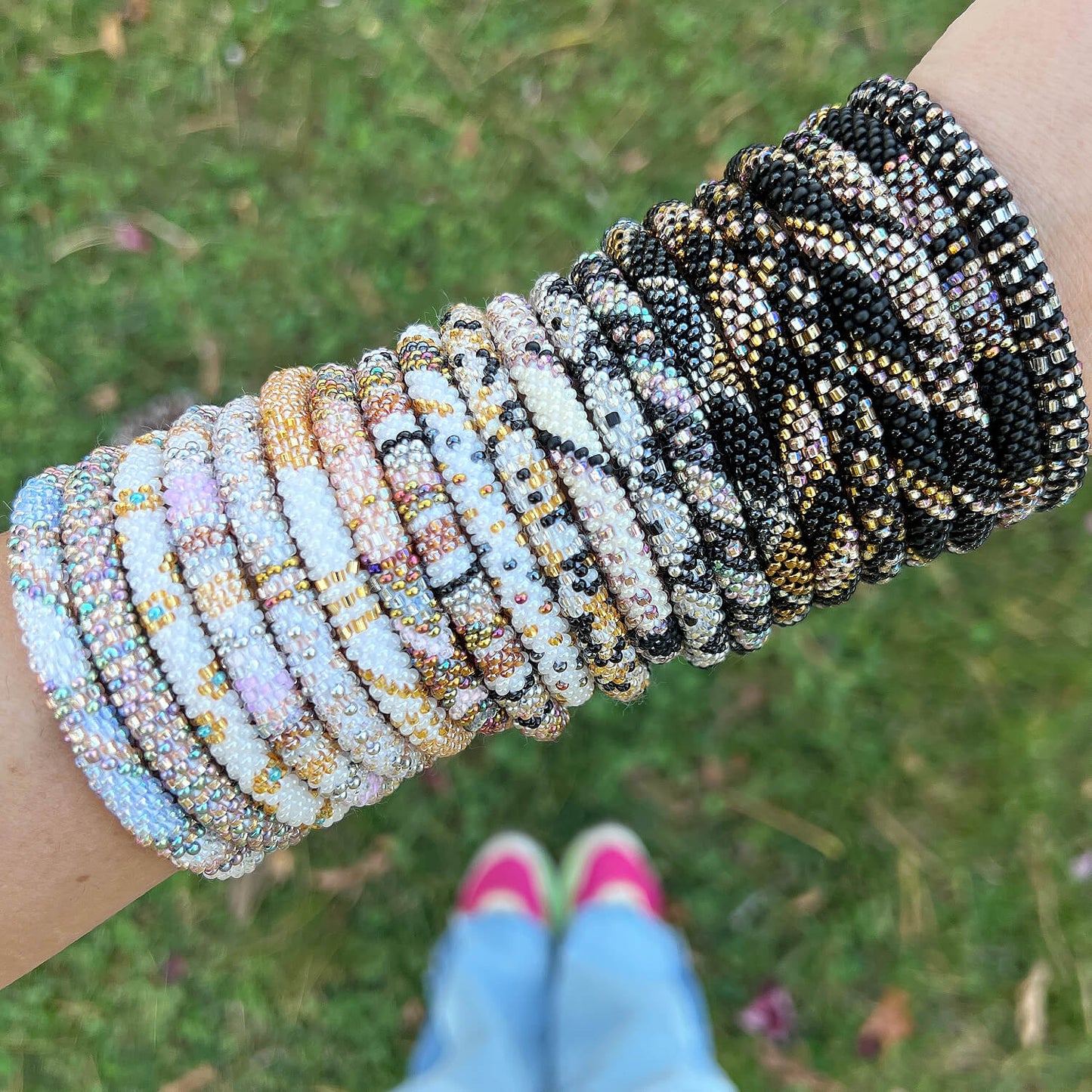 Chic Neutrals & Metallics - 6 bracelet sets!