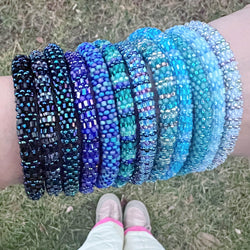 Celestial "Kaleidoscope of Blues" Semisolid Grab Bag - 6 bracelet sets!