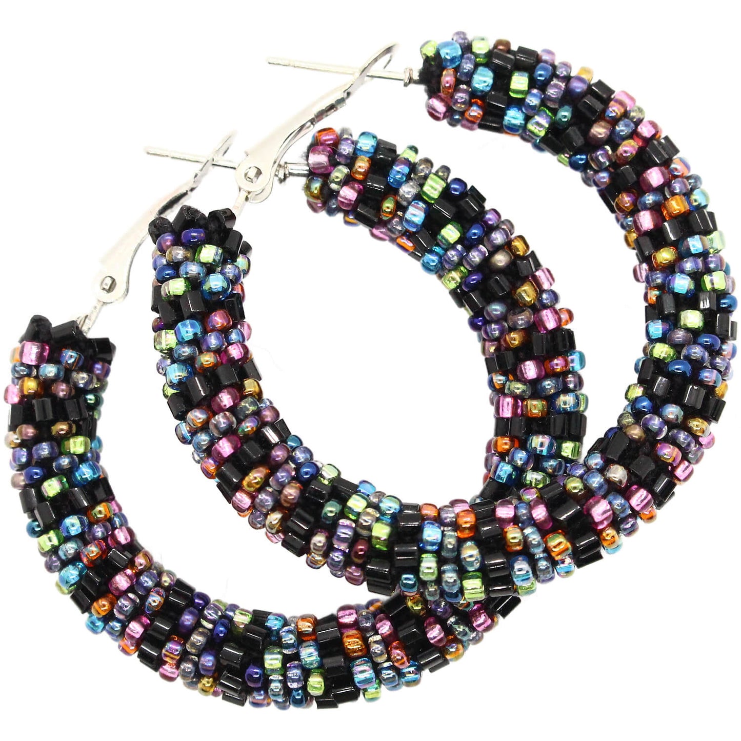 Titanium Quartz Hoop Earrings