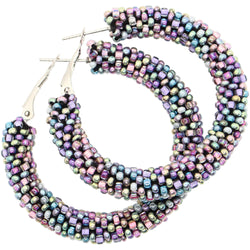 Chrome Aurora Hoop Earrings