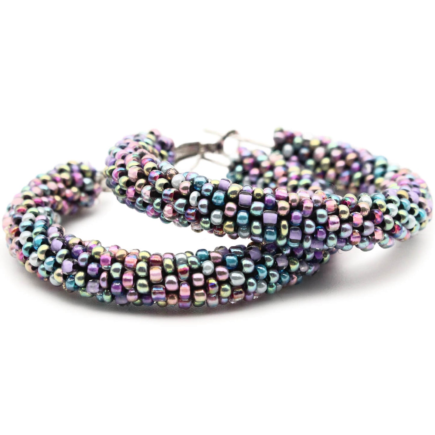 Chrome Aurora Hoop Earrings