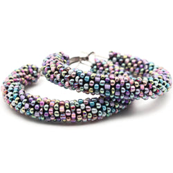 Chrome Aurora Hoop Earrings