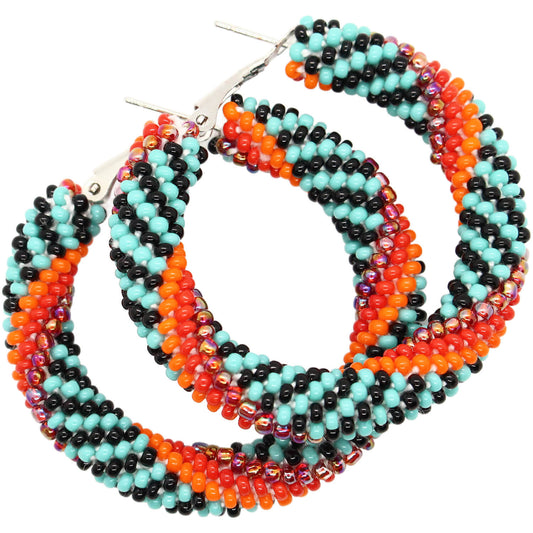 Textile in Motion Hoop Earrings