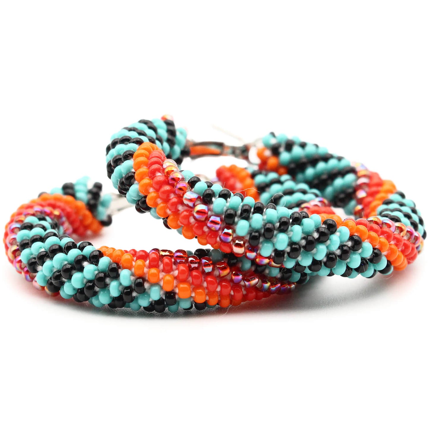 Textile in Motion Hoop Earrings