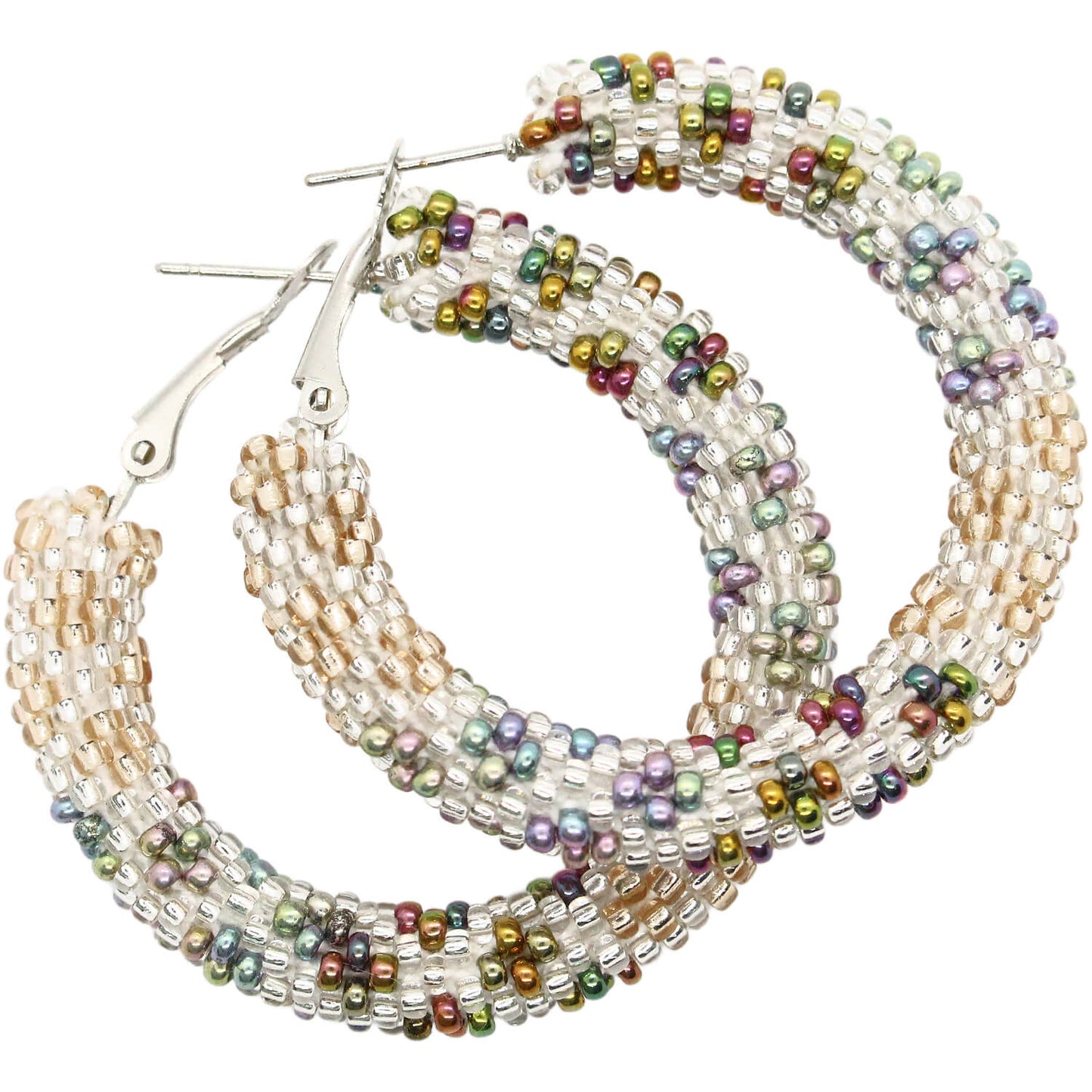 Winter Moon Hoop Earrings