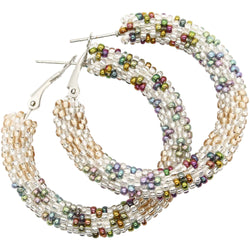 Winter Moon Hoop Earrings