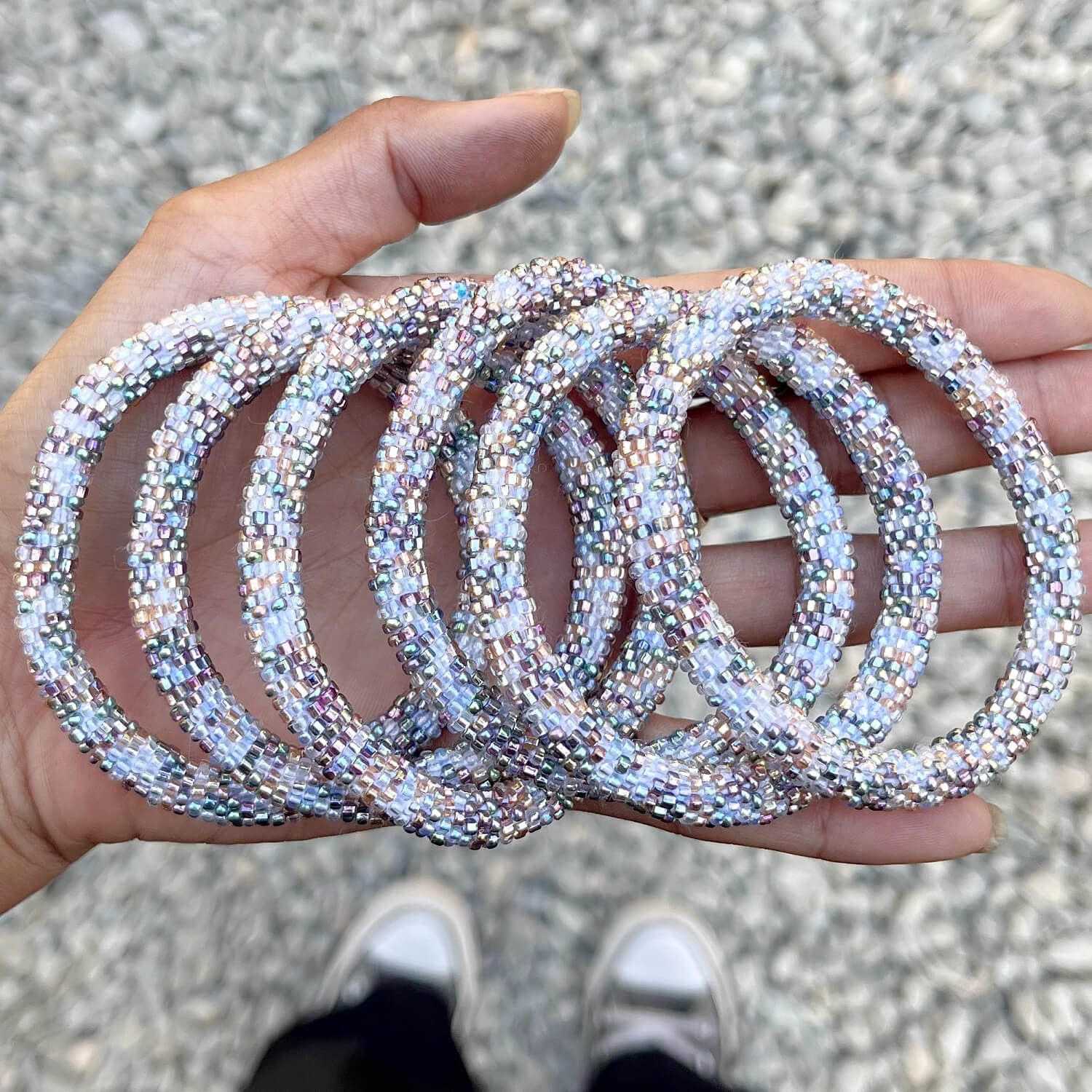 KPOP LOONA/ORBIT Bracelets, Glass Pearl Beaded Bracelets