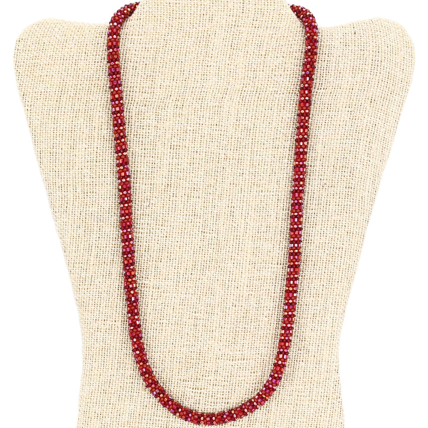 Merlot Semisolid 24" Single-Layer Necklace