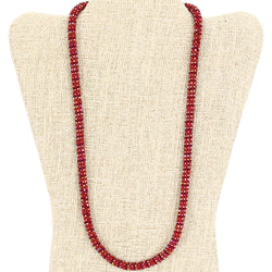 Merlot Semisolid 24" Single-Layer Necklace