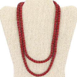 Merlot Semisolid 42" Double-Wrapper Necklace