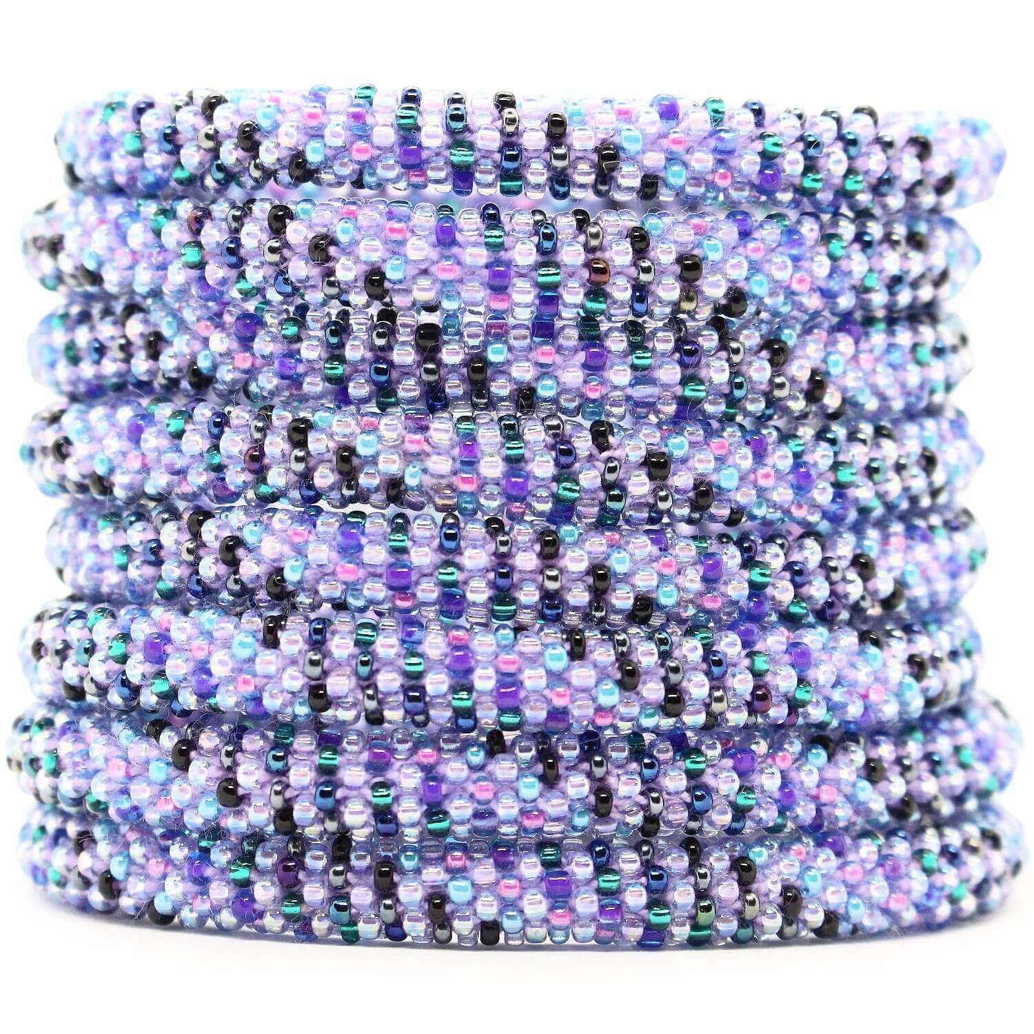 Hope Inspired Sky Blue Mystic Mermaid Glass Friendship Bracelet With Crystal Bead