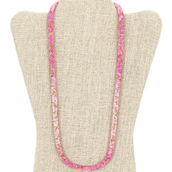 Mermaid Scales Pink 24" Single-Layer Necklace