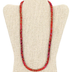 Mermaid Scales Red 24" Single-Layer Necklace