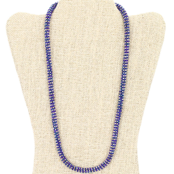 Passionate Purple Semisolid 24" Single-Layer Necklace