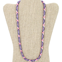 Purple Mandala 24" Single-Layer Necklace