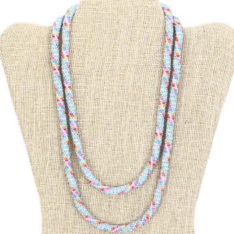 Rainbow in a Waterfall Double-Wrapper 42" Necklace