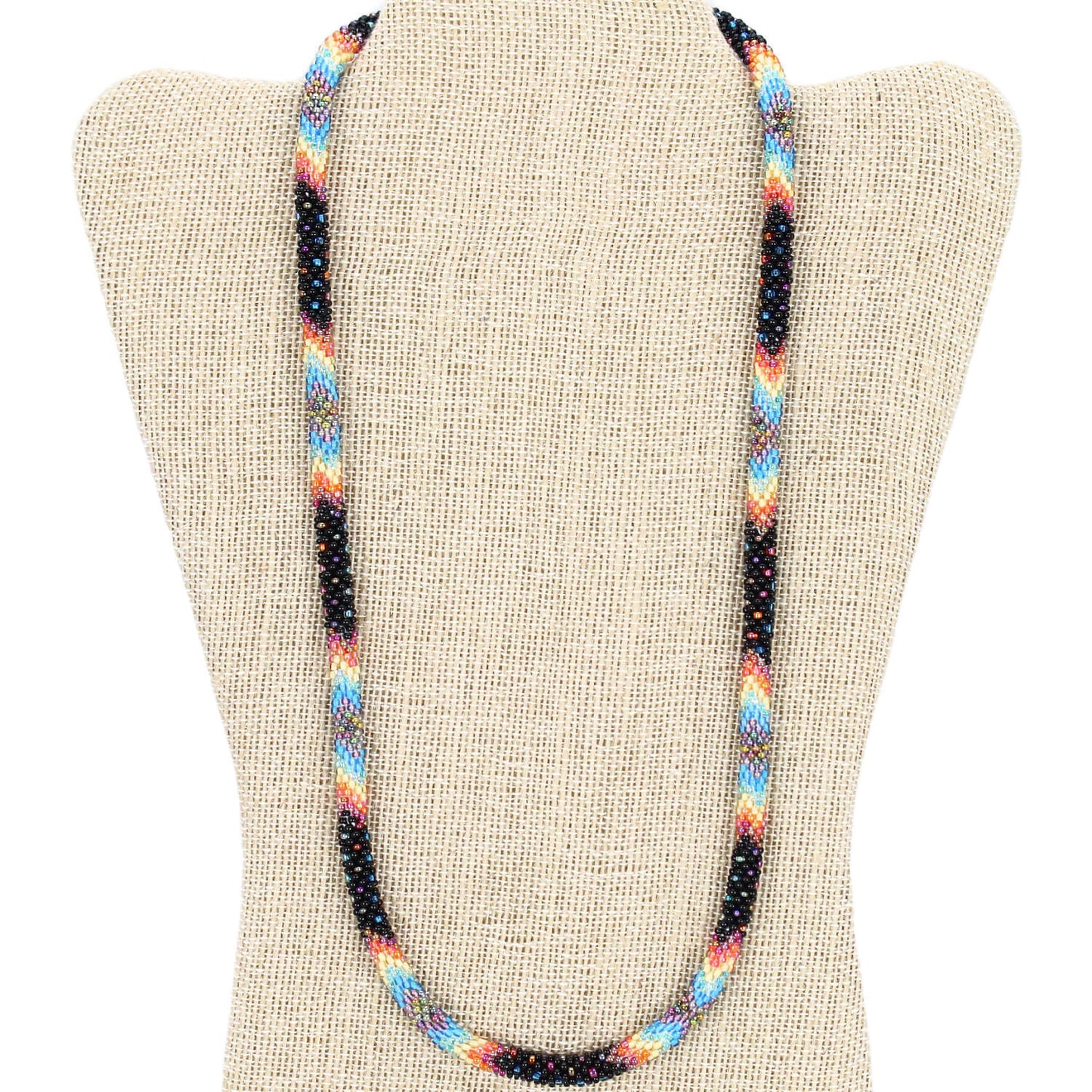 Retro Rainbow 24" Single-Layer Necklace