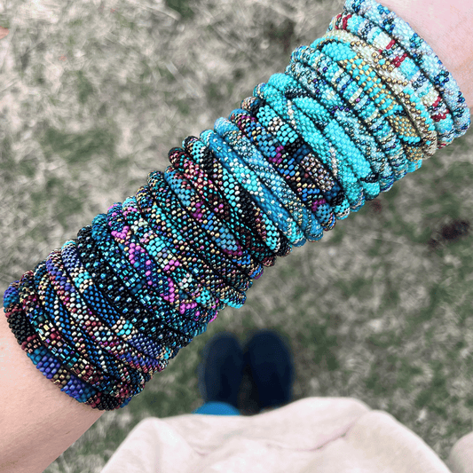 Oceanic Denim Waves Grab Bag - 6 bracelet sets!