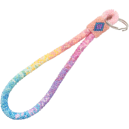 Vivid Rainbow Ombre Keychain