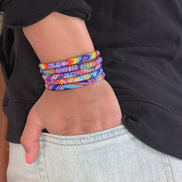 Clear Light Has a Rainbow Within - Autism Acceptance - LOTUS SKY Nepal Bracelets